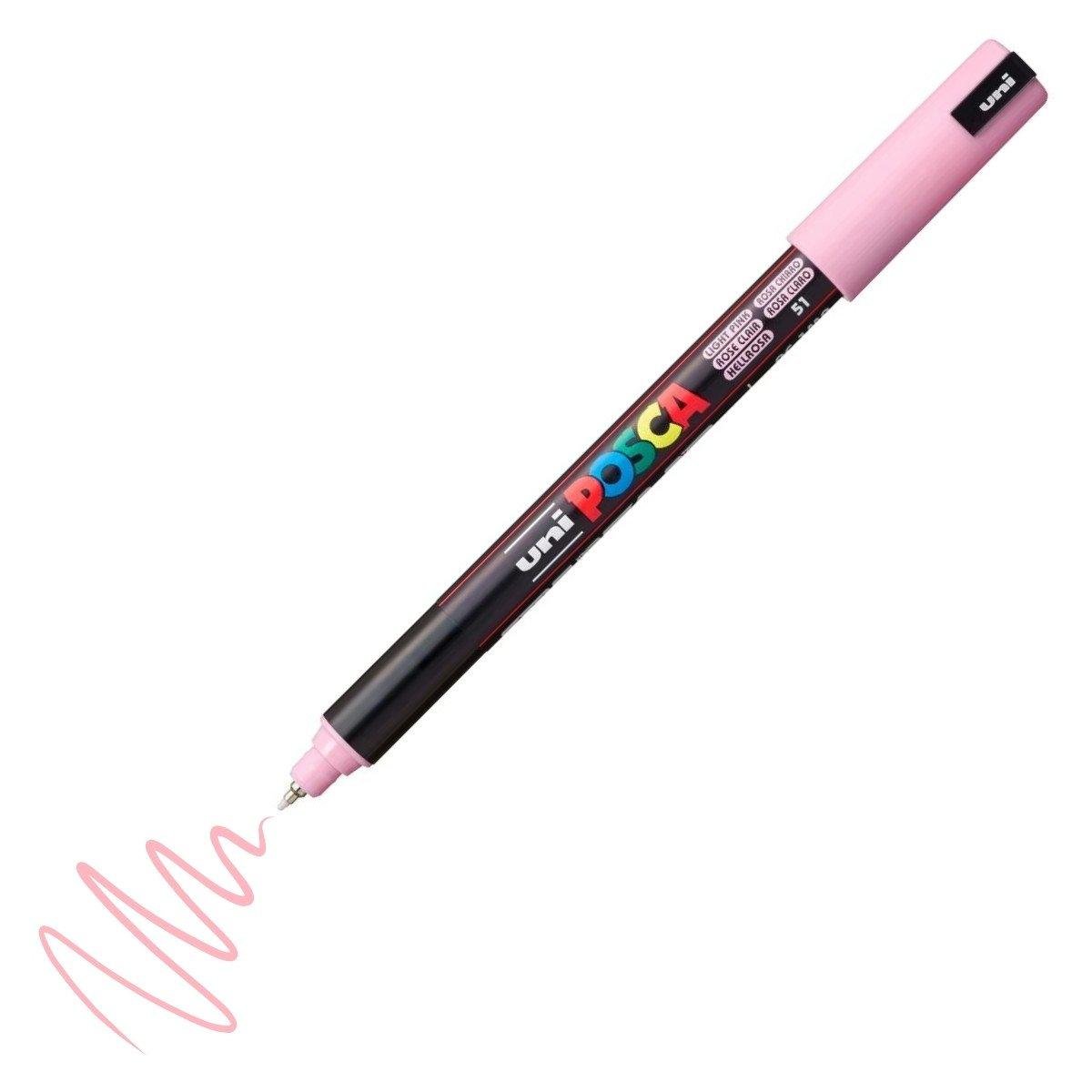 Uni-Ball Posca PC-1MR 0.7mm Su Bazlı Poster Markörü Açık Pembe 6 Lı Kutu