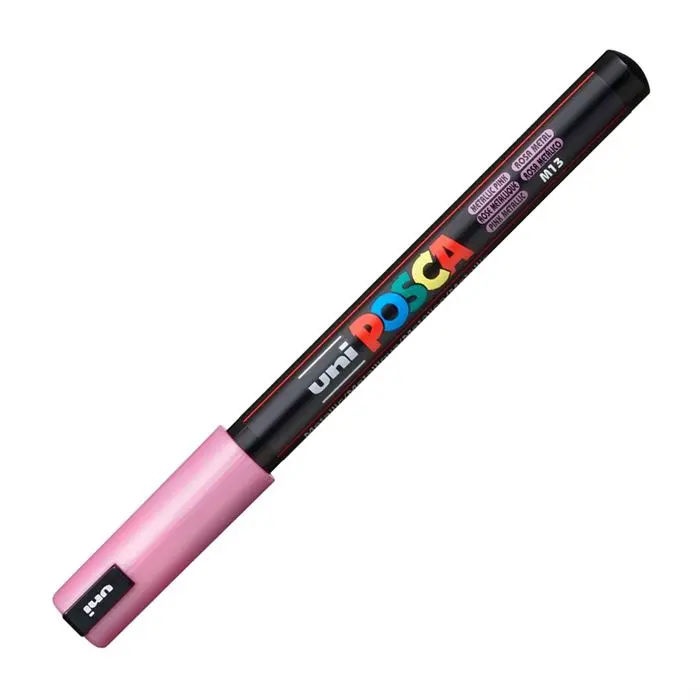 Uni-Ball Posca PC-1MR 0.7mm Su Bazlı Poster Markörü Metalik Pembe 6 Lı Kutu