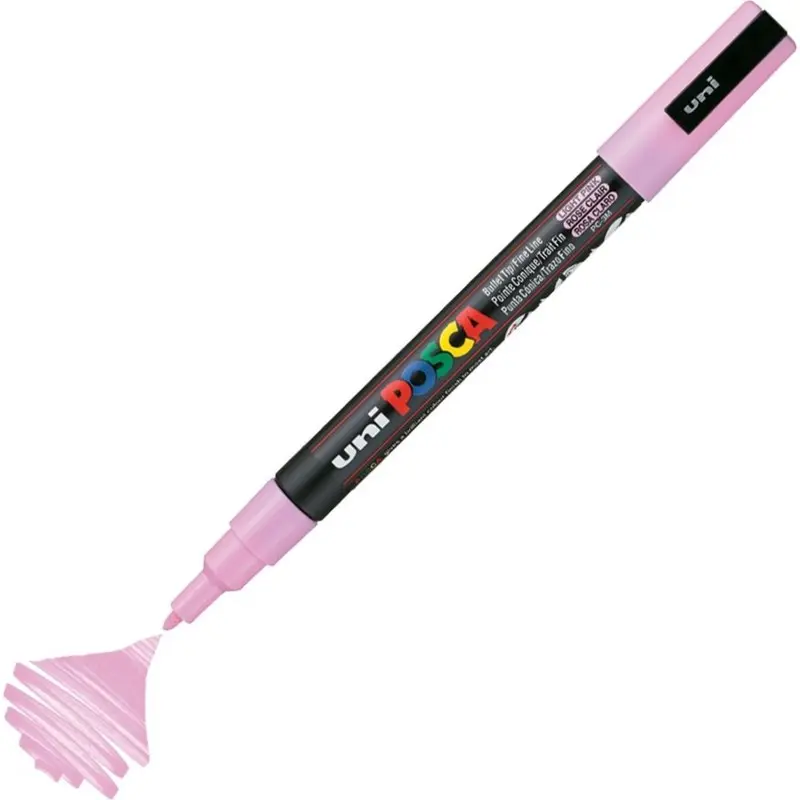 Uni-Ball Posca PC-3M 0.9 - 1.3mm Su Bazlı Poster Markörü Açık Pembe 6 Lı Kutu