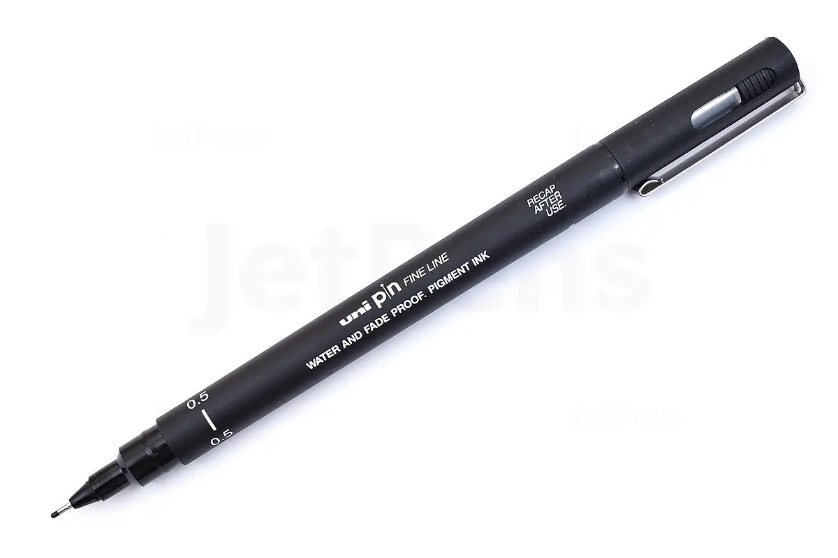 Uni-Ball Pin 0.5 mm Fine Line Akrilik Uçlu Kalem Siyah 12 Li Kutu