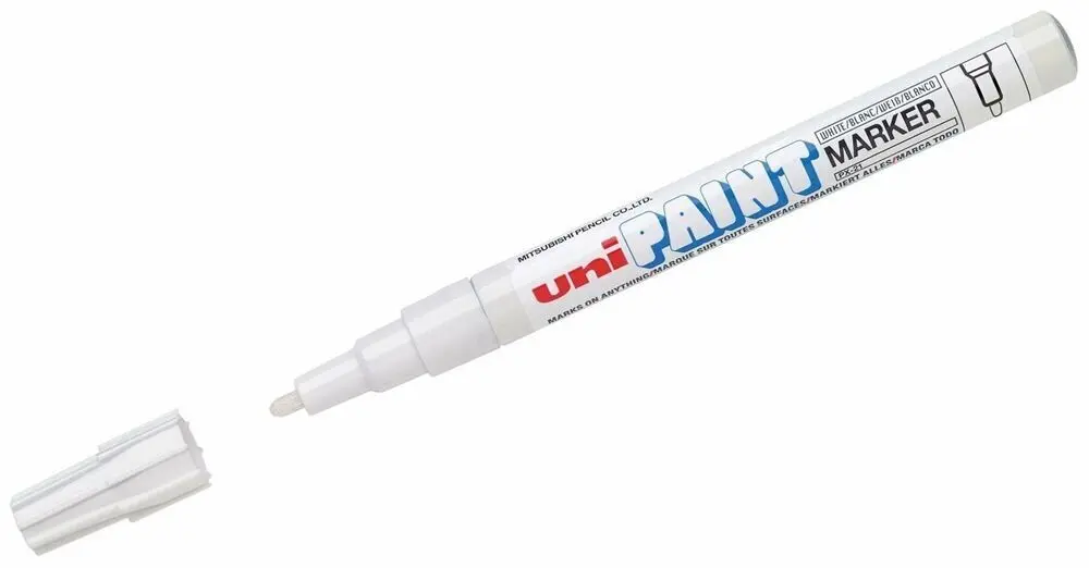 Uni-Ball Paint Marker 0.8 - 1.2 mm Boyama Markörü Beyaz 12 Li Kutu