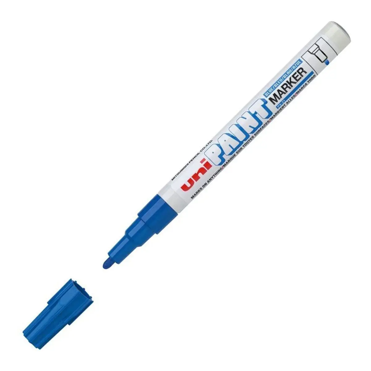 Uni-Ball Paint Marker 0.8 - 1.2 mm Boyama Markörü Mavi 12 Li Kutu