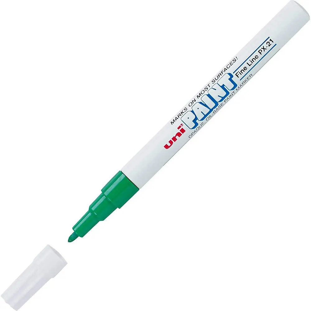Uni-Ball Paint Marker 0.8 - 1.2 mm Boyama Markörü Yeşil 12 Li Kutu