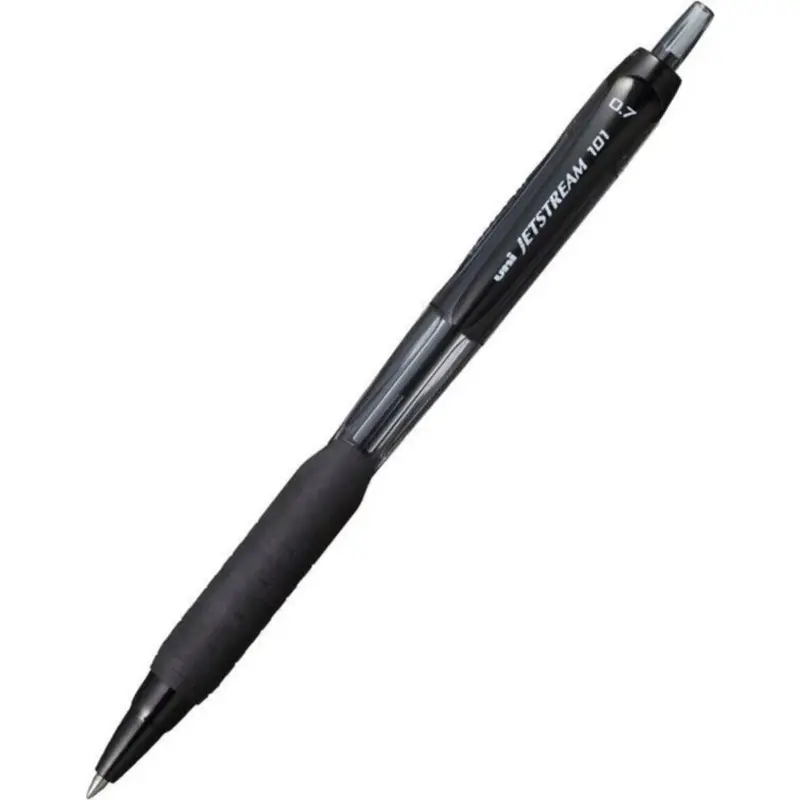 Uni-Ball Jetstream Mürekkepli Roller 101 0.7 mm RT Hızlı Yazı Kalemi Siyah 12 Li Kutu
