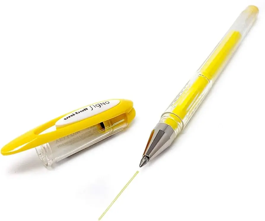 Uni-Ball Signo Angelic Colour UM-120AC 0.7 mm Jel Mürekkepli Roller Kalem Sarı 12 Li Kutu