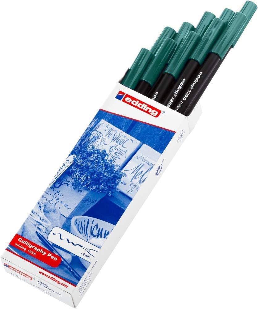 Edding 1255 Kaligrafi Kalemi 2 mm Çam Yeşili 10 Lu Kutu