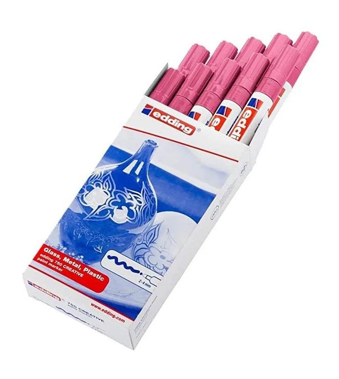 Edding 750 Boya Dekor Markörü Pembe 10 Lu Kutu