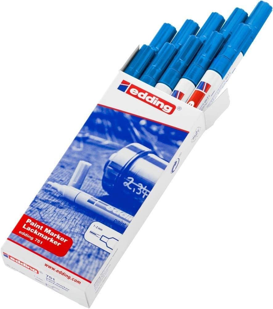 Edding 751 Boya Dekor Markörü Mavi 10 Lu Kutu