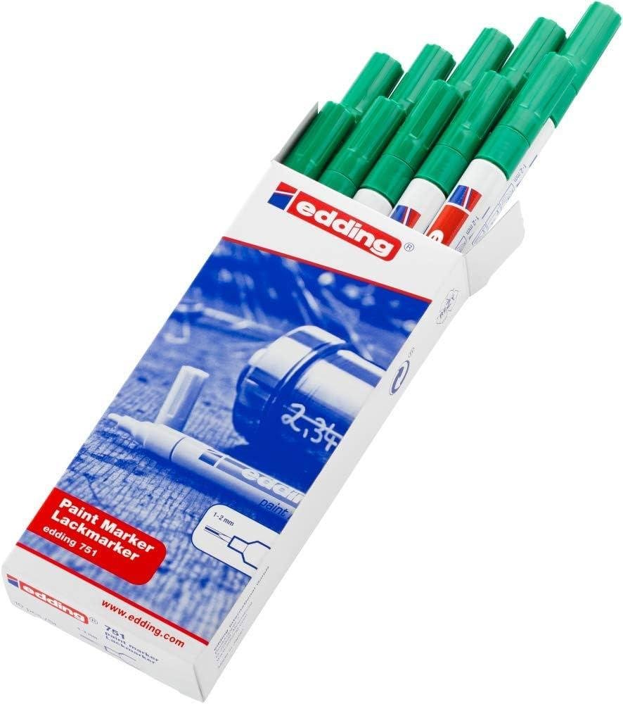 Edding 751 Boya Dekor Markörü Yeşil 10 Lu Kutu