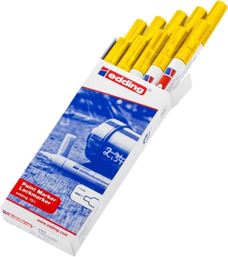Edding 751 Boya Dekor Markörü Sarı 10 Lu Kutu