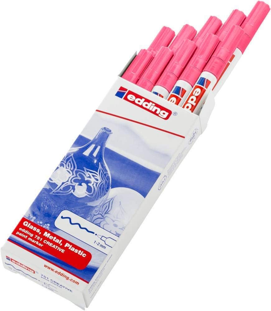 Edding 751 Boya Dekor Markörü Metalik Pembe 10 Lu Kutu