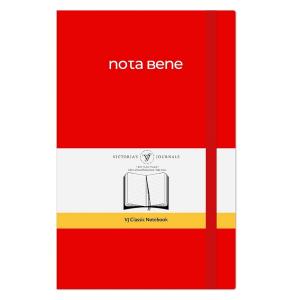 Victoria's Journals Nota Bene Classic Esnek Kapak Defter 13x21cm 70gr. 400 Sayfa Çizgili Kırmızı