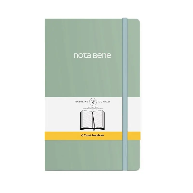Victoria's Journals Nota Bene Classic Esnek Kapak Defter 13x21cm 70gr. 400 Sayfa Çizgili Turkuaz
