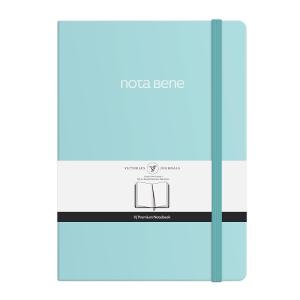 Victoria's Journals Nota Bene Premium Sert Kapak Defter 14.8x21cm 100gr. 192 Sayfa Çizgili Turkuaz