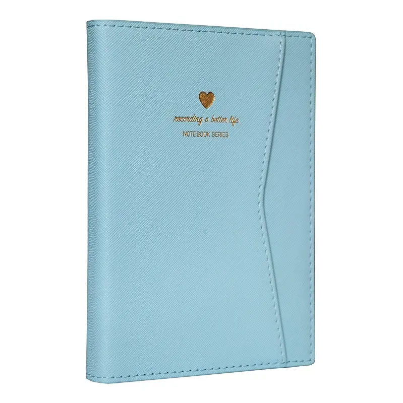 Victoria's Journals Geçmeli ve Cepli Defter Çizgili 10x14.8cm A6 Ivory 80 gr. 128 Yaprak Açık Mavi