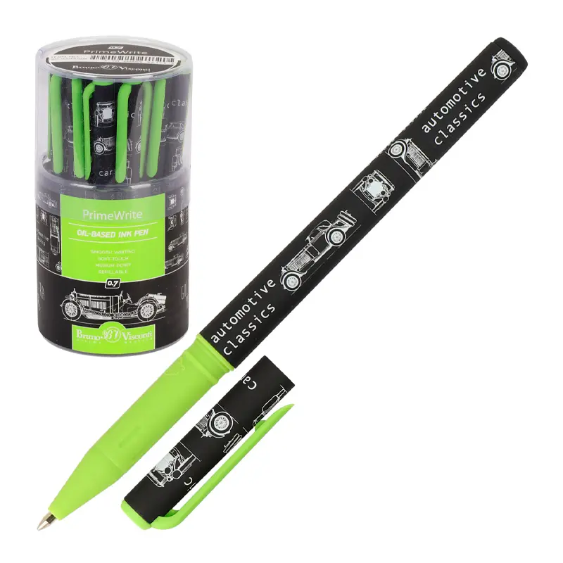Bruno Visconti PrimeWrite Uçak Desen Tükenmez Kalem 0.7mm Mavi x 24 Lü Kutu
