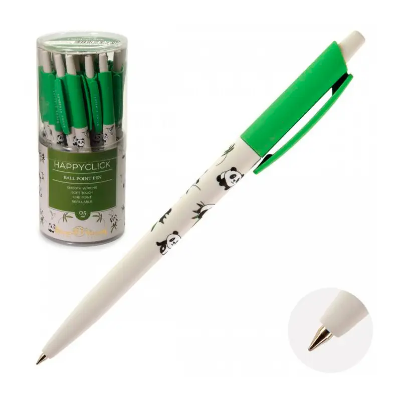 Bruno Visconti Happy Click Panda Desen Tükenmez Kalem 0.5mm Mavi x 24 Lü Kutu