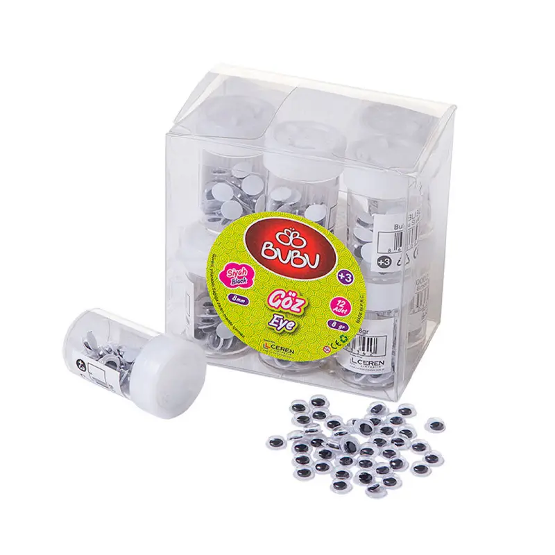 Bu-Bu Siyah Göz 8.0mm 8 Gr. Tüp x 12 Li Paket