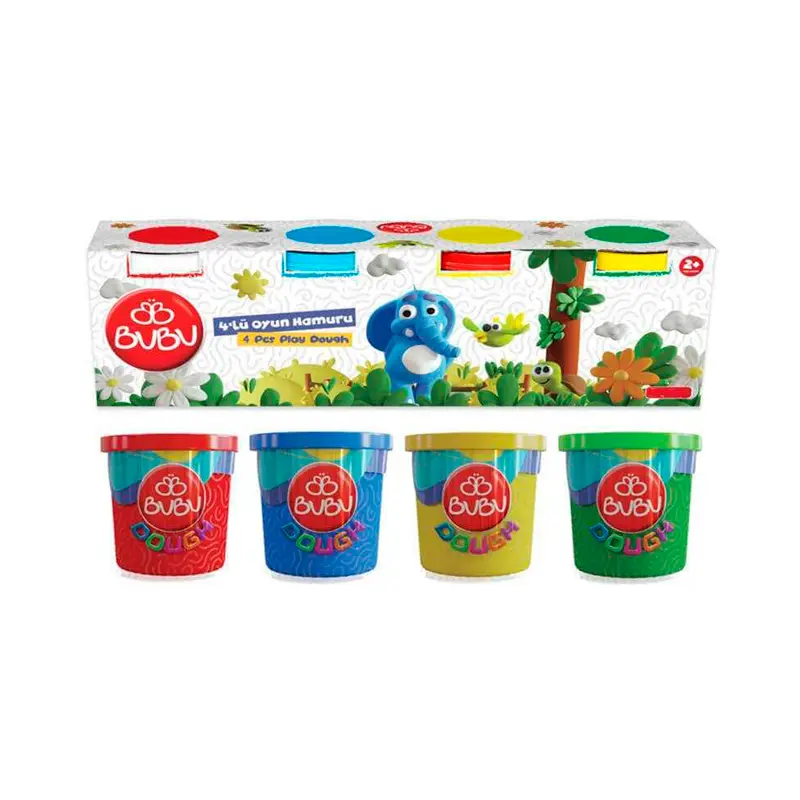 Bu-Bu Oyun Hamuru 4 Renk 4x100 Gr.