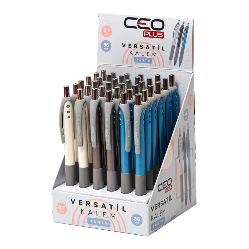 Ceo Plus Punto Soft Renkler Gövde Versatil Kalem 0.7mm x 36 Lı Stand