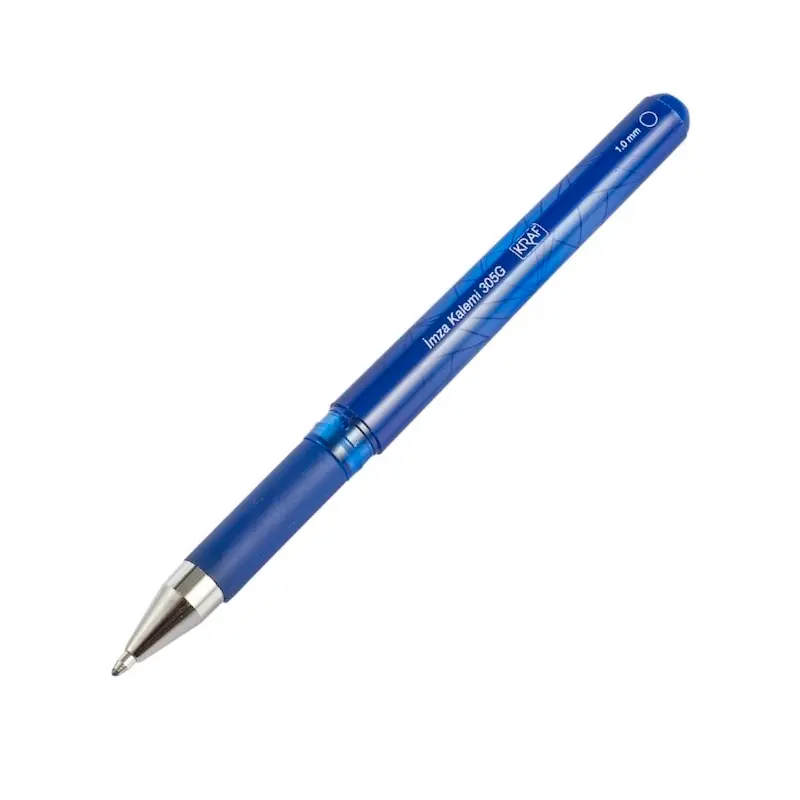 Kraf 305G İmza Kalemi 1.0mm Mavi x 12 Li Kutu