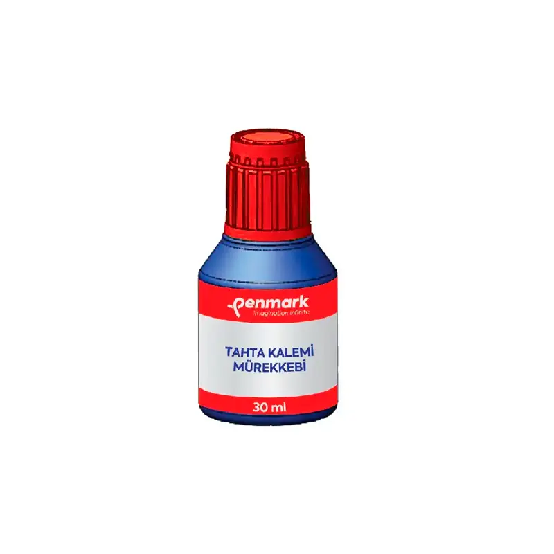 Penmark Beyaz Yazı Tahtası Kalemi Mürekkebi 30 ML Kırmızı x 10 Lu Kutu