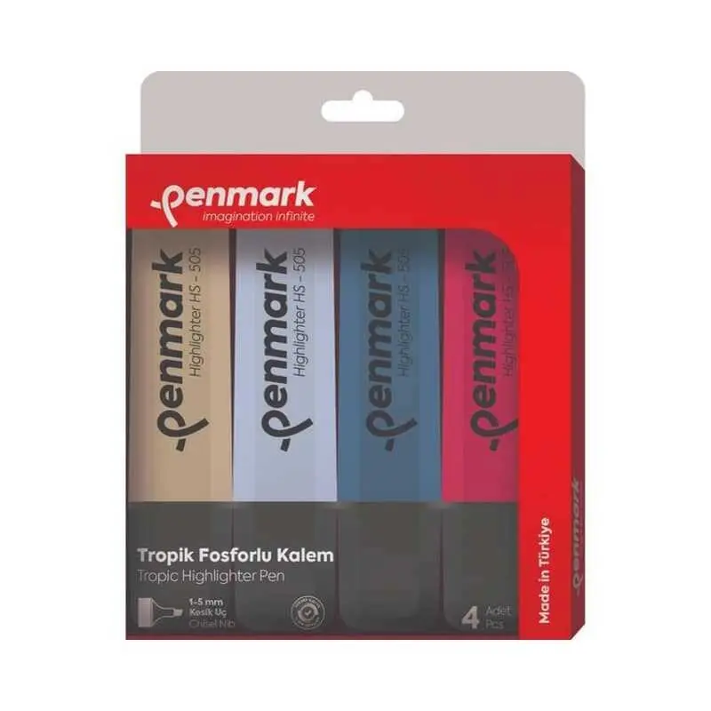 Penmark Tropik Fosforlu Kalem Karışık 4 Renk