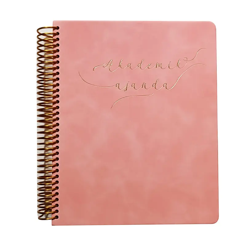 Victoria Journals 2238 Vegan Deri Spiralli Sert Kapak Ayraçlı Akademik Ajanda 100 Gr. 192 Sayfa 17x23cm 2025-2026